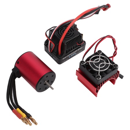 Kit moteur sans balais S3650 3100KV et ESC 60A, moteur sans balais étanche à couple élevé pour voitures RC 1/10, moteur en alliage d’aluminium avec