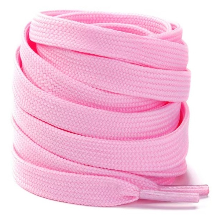 Set 2 perechi sireturi, Textil, 0.8x120cm, Roz