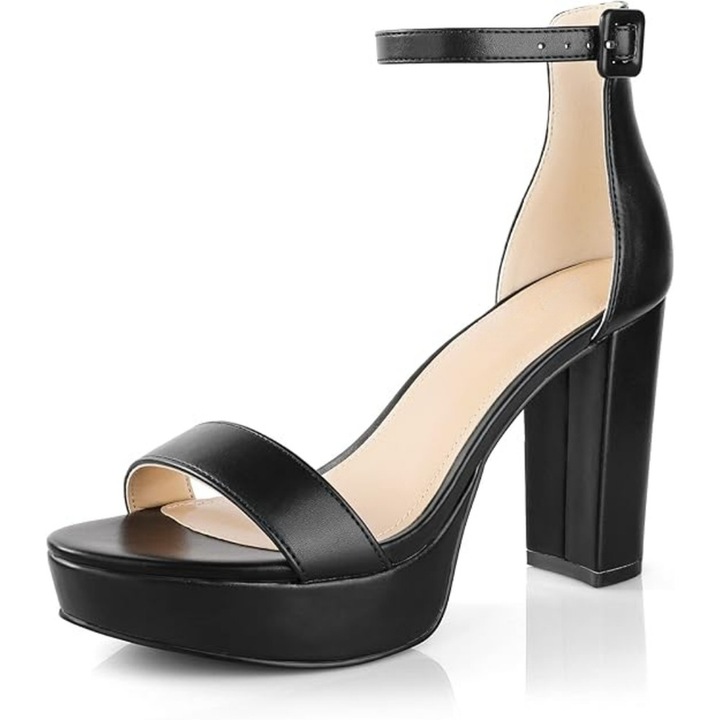 Дамски обувки Ronyes, високи токчета, черни, Черен