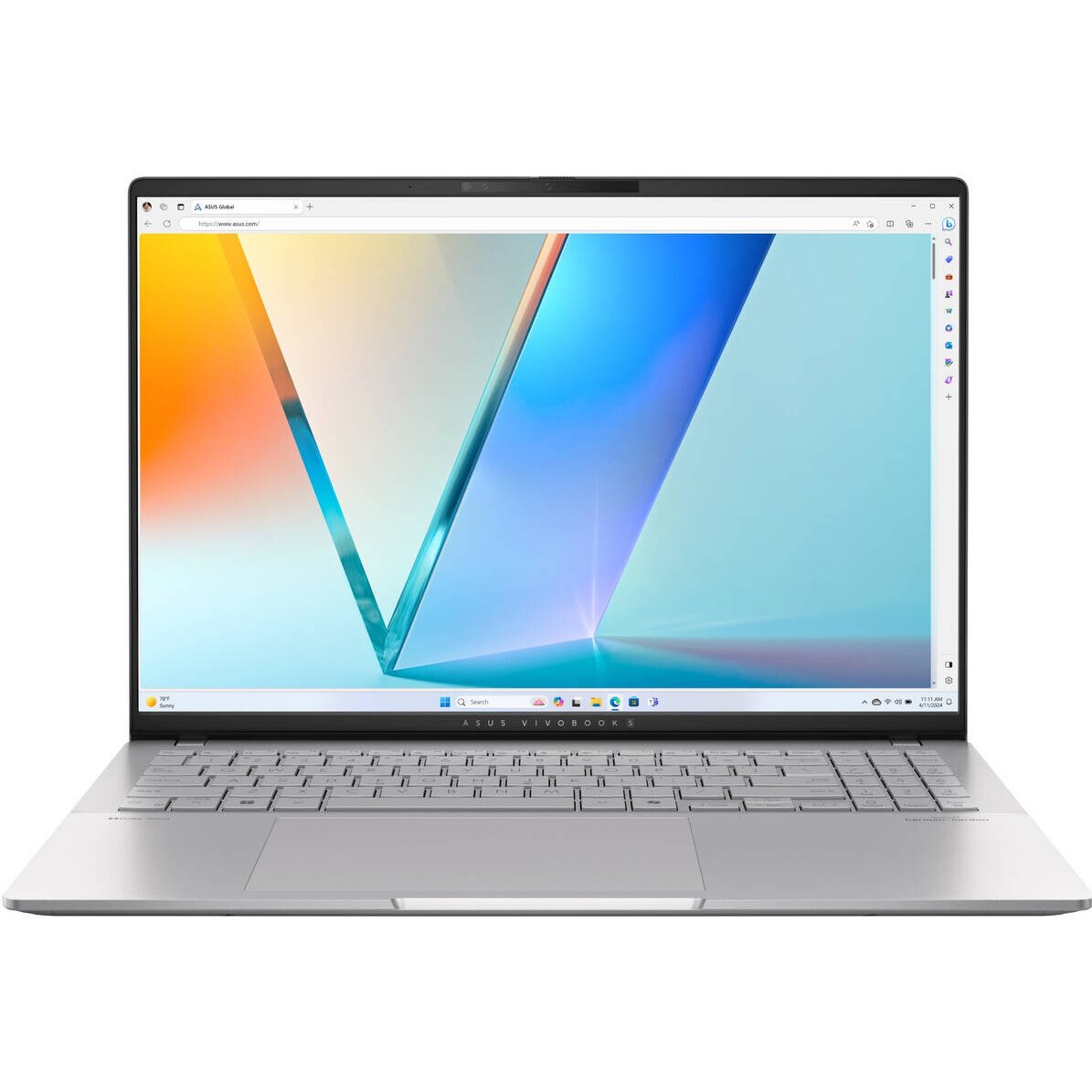 Laptop ASUS VivoBook S 3.2K 16 inch AMD Ryzen AI 9 HX 365 32GB 1TB SSD Windows 11 Home Silver