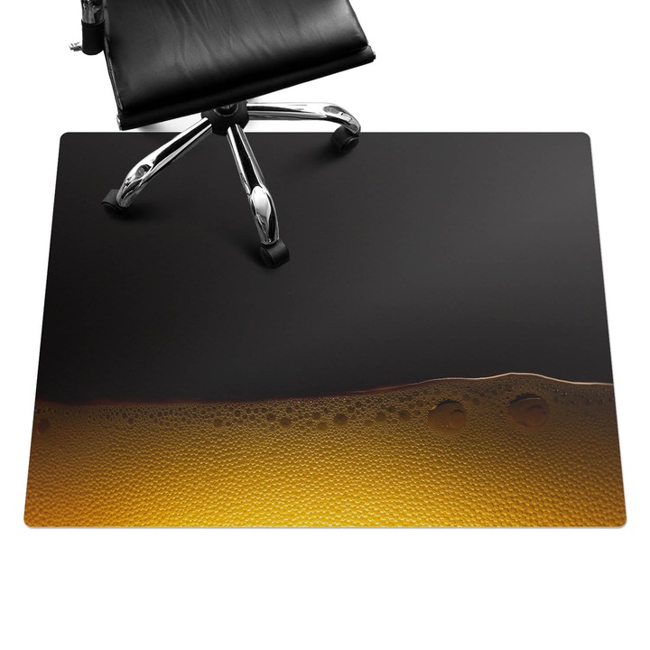 Protectie podea scaun, Wallfluent, Bulele in lichid, Negru, 120x90 cm, 010250310020100028002