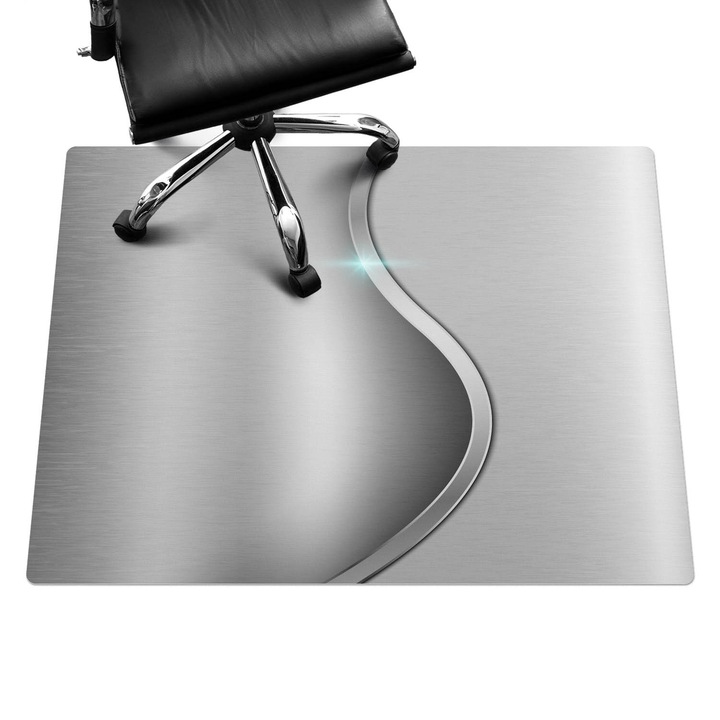 Protectie podea scaun, Wallfluent, Val metalic, Gri, 120x90 cm, 010250310020100009123