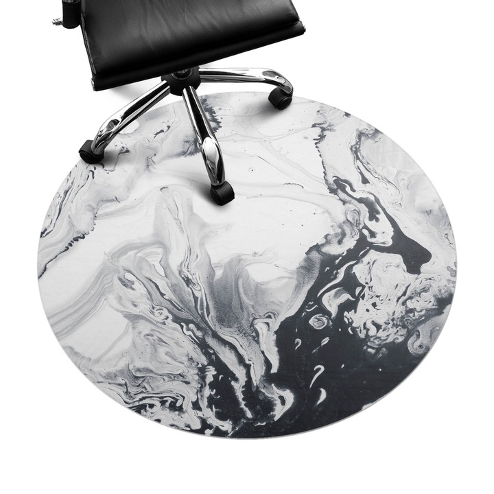 Protectie podea scaun, Wallfluent, Vartejele abstracte, Multicolor, fi100 cm, 010250310040000074583