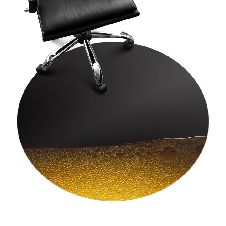 Protectie podea scaun, Wallfluent, Bulele in lichid, Negru, fi100 cm, 010250310040000028002