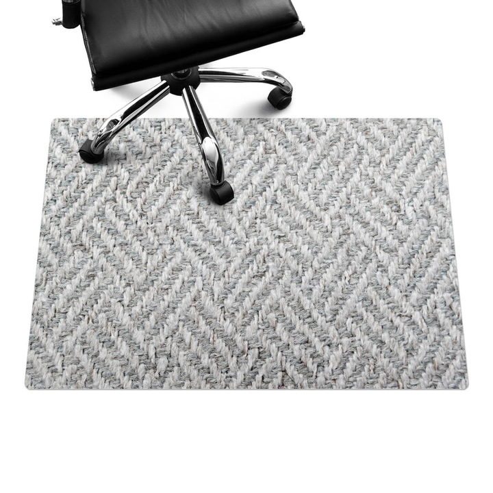 Protectie podea scaun birou, Wallfluent, Tesatura tip tesatura, Gri, 100x70 cm, 010250310010100282822