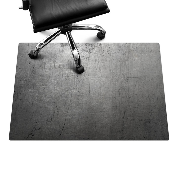 Protectie podea scaun, Wallfluent, Zgarieturi de metal, Gri, 100x70 cm, 010250310010100027304