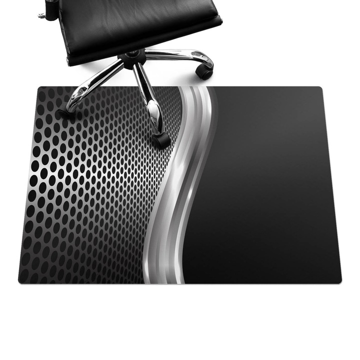 Protectie podea birou, Wallfluent, Plasa metalica 3D, Multicolor, 100x70 cm, 010250310010100009127