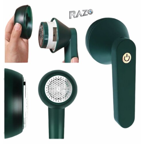 Aparat electric de curatat scame Razo, potrivit pentru haine/lenjerie de pat, Aspirare puternica, cu Acumulator de 1200mAh, cablu USB si periuta de curatare