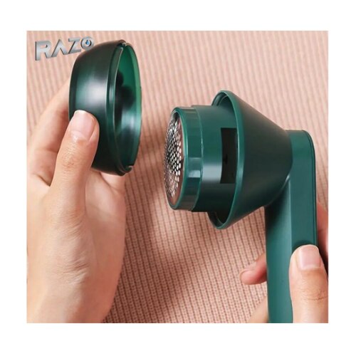 Aparat electric de curatat scame Razo, potrivit pentru haine/lenjerie de pat, Aspirare puternica, cu Acumulator de 1200mAh, cablu USB si periuta de curatare