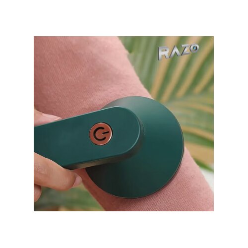 Aparat electric de curatat scame Razo, potrivit pentru haine/lenjerie de pat, Aspirare puternica, cu Acumulator de 1200mAh, cablu USB si periuta de curatare