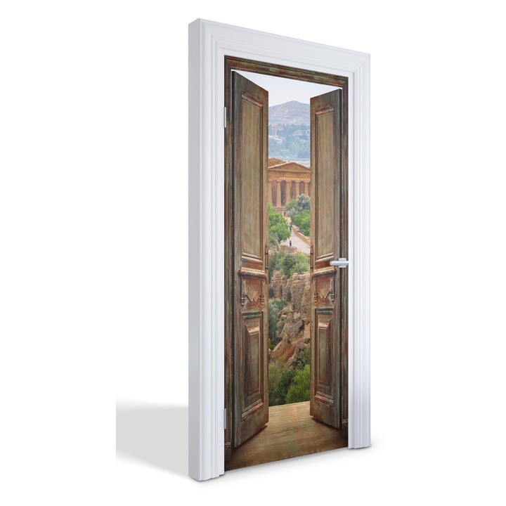 Stickere decorative, Wallfluent, Poarta deschisa a antichitatii, Maro, 75x205 cm, 010120130040000278390