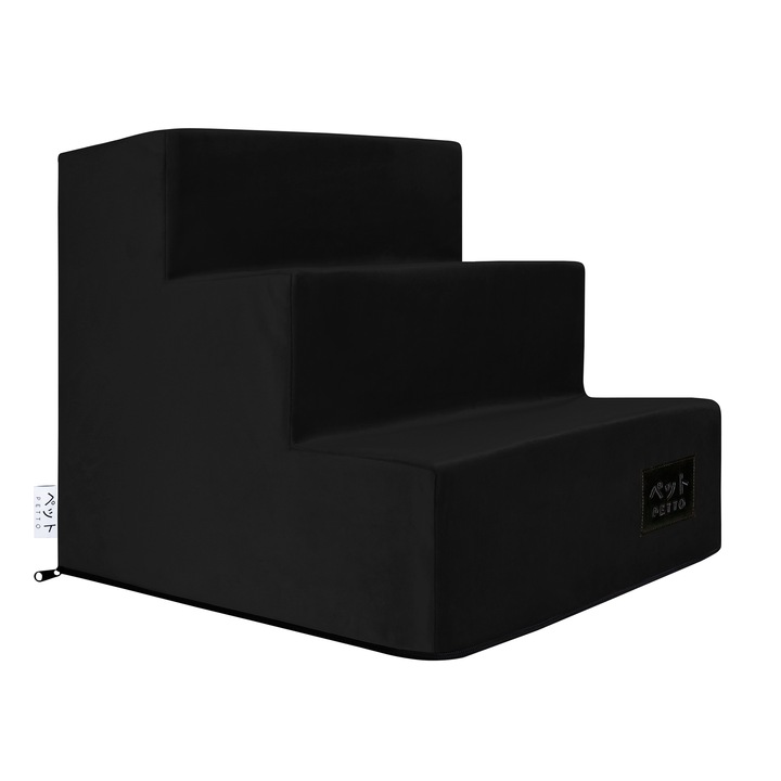 PETTO Takai 3 trepte din catifea pentru caini trepte Negru