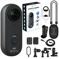 Camera Video Sport 4K, Modac®, Camera de Actiune cu Autonomie Mare 4h, Loop Recording, Montare magnetica, Rezistenta la Apa 30m, Fotografiere Multi Mod, Unghi Larg 120°, Functie WiFi, Memorie Card pana la 128 gb, Pachet cu 8 Accesorii Incluse
