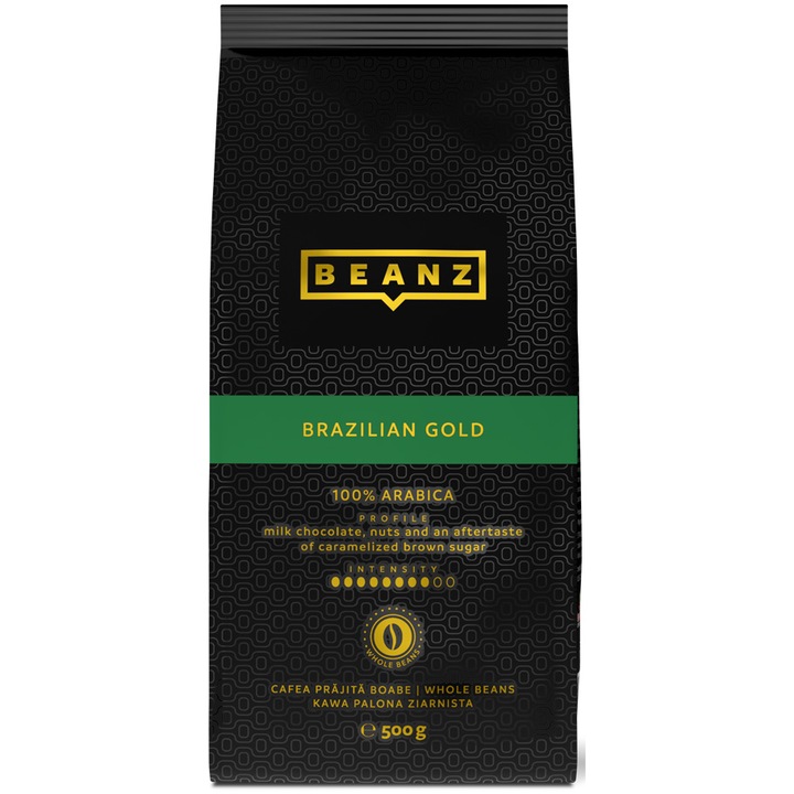Cafea boabe, BeanZ Café Brazilian Gold, 500 g