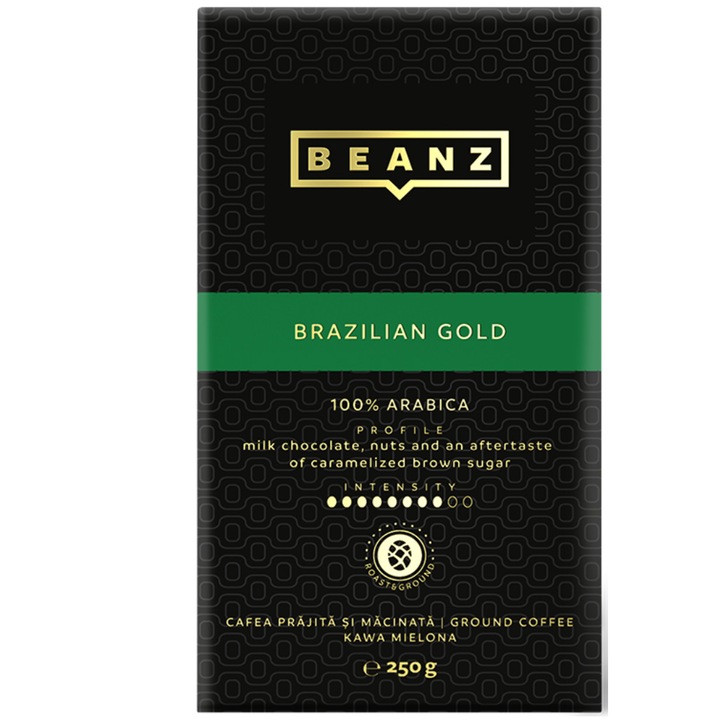 Cafea macinata, BeanZ Café Brazilian Gold, 250 g