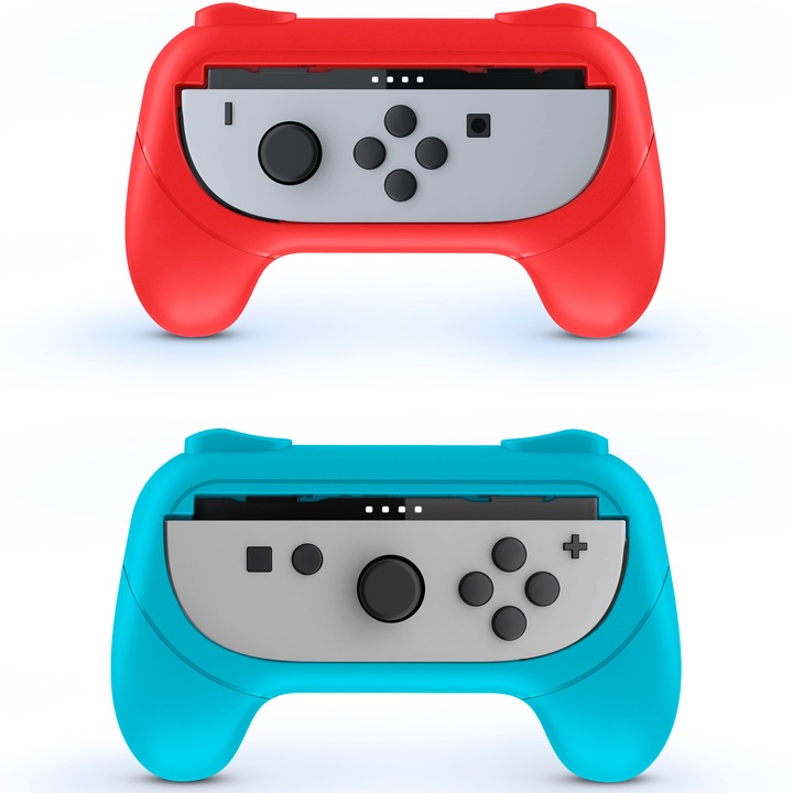 Husa protectie Nacon pentru Nintendo Switch 2 Joy-Con, Albastru/Rosu