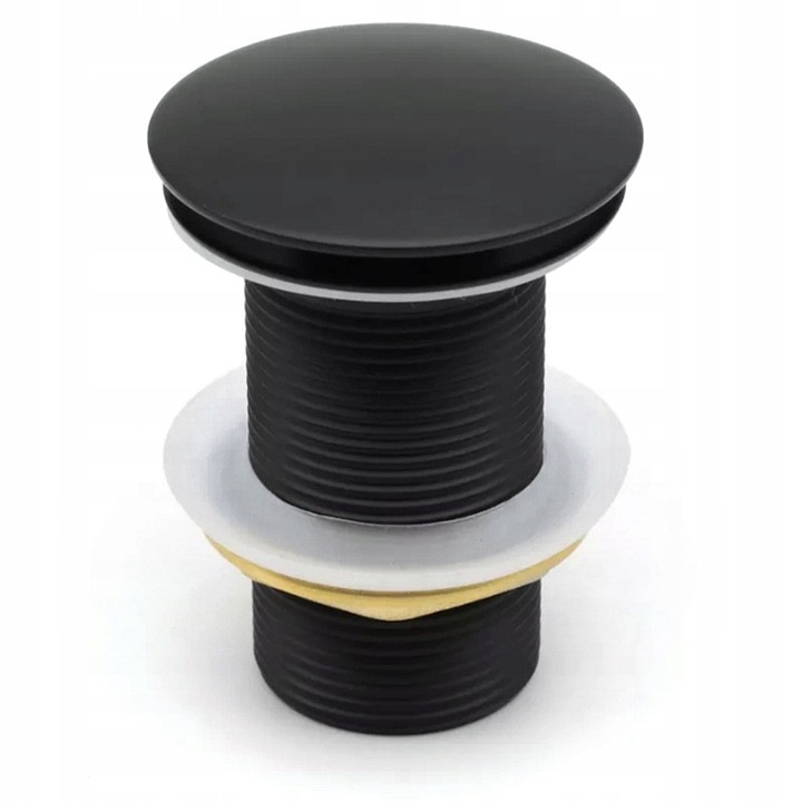 Сифон за мивка, бронз Maibang, резба 40 мм, без преливник, лесен за почистване, 1 1/4", черен