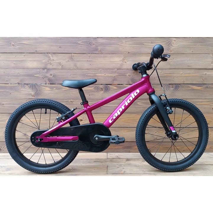 Bicicleta copii 18 inch mov cu cadrul de aluminiu Capriolo Kid