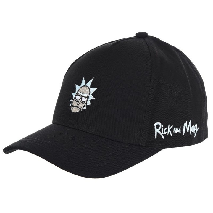 Бейзболна шапка, черна, памучна, Rick and Morty, размер 56 см