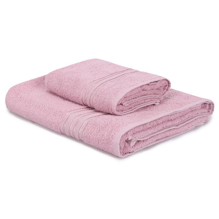 Комплект кърпи от 2 части, Ultra Cozy, UnicUtil, Розов