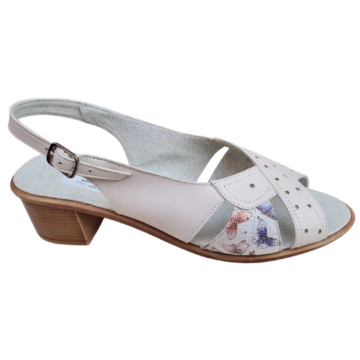 Sandale Dama Roz Din Piele Naturala Cu Toc Masiv din Piele 4 cm, Stil Elegant, Confort Sporit Si Calitate Romaneasca, Numar 38