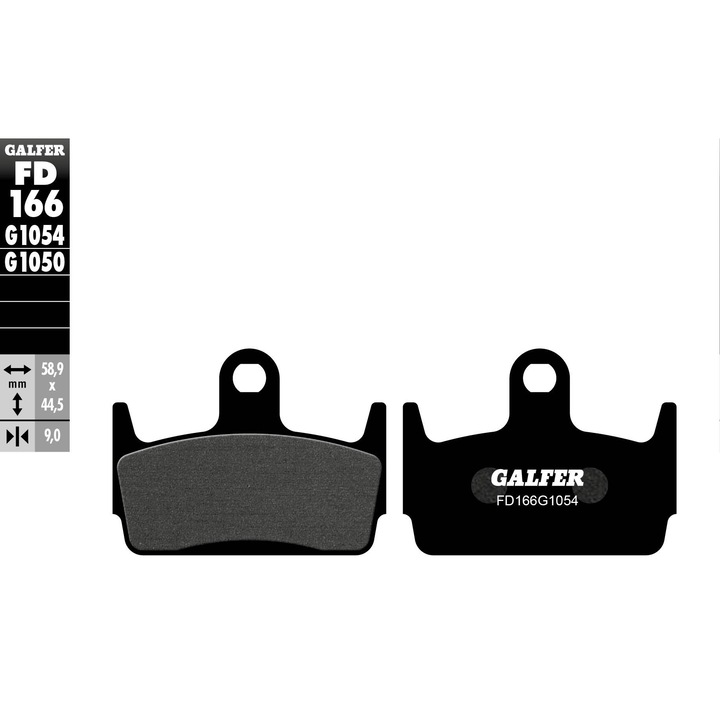 Placute frana GALFER KH234, polimetalice, negru