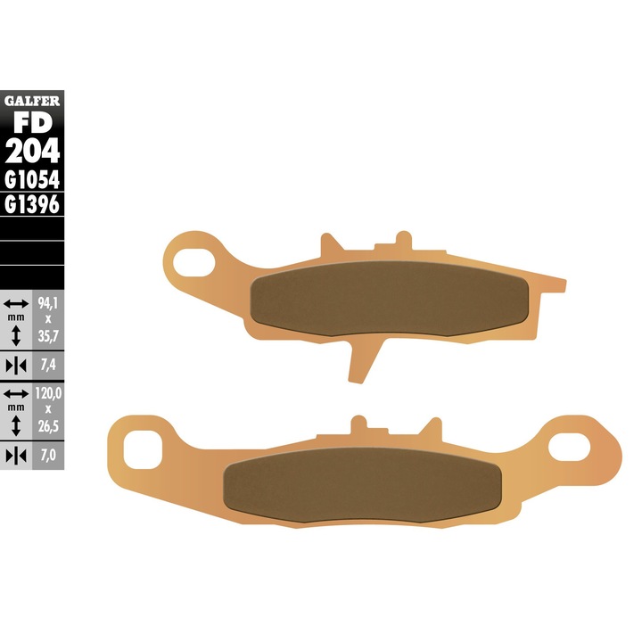 Placute frana GALFER, metalice, off road, negre