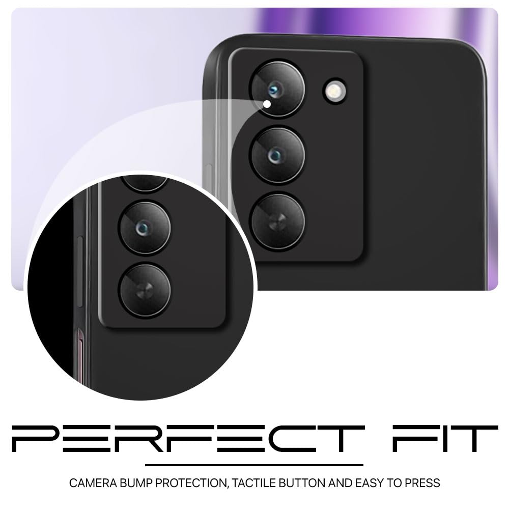 BestCase® Husa pentru Realme 14x 5G, Slim SIlicon 0.8MM, Protectie Camera, Rezistenta la uzura, Negru mat