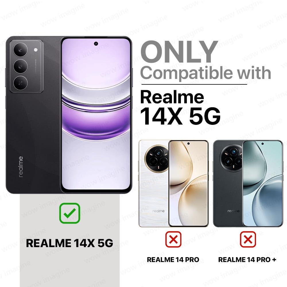 BestCase® Husa pentru Realme 14x 5G, Slim SIlicon 0.8MM, Protectie Camera, Rezistenta la uzura, Negru mat