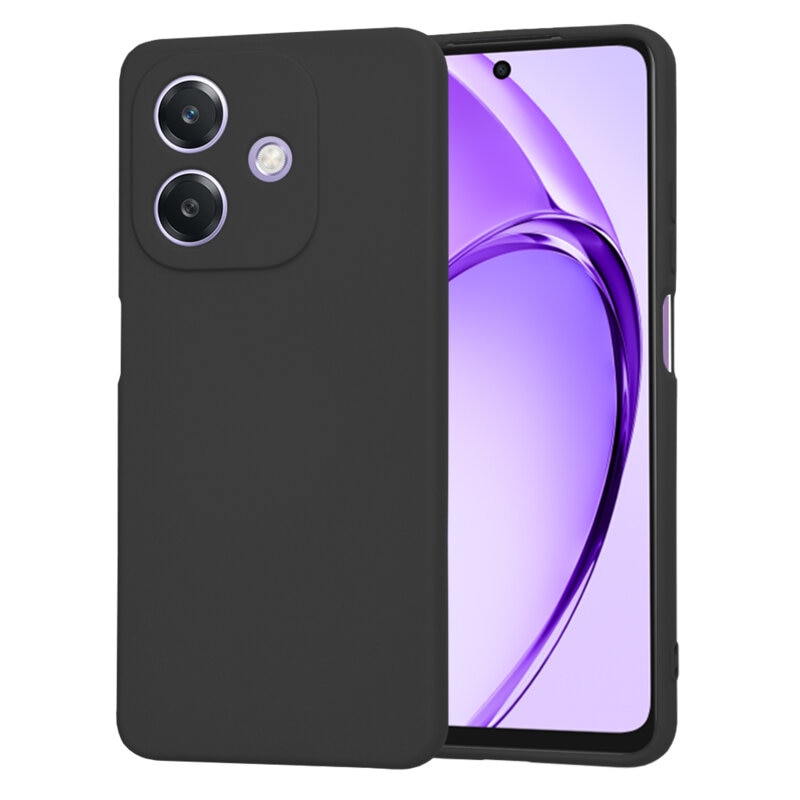 BestCase® Husa pentru OPPO A60 5G / A40 / A40M, Slim SIlicon 0.8MM, Protectie Camera, Rezistenta la uzura, Negru mat