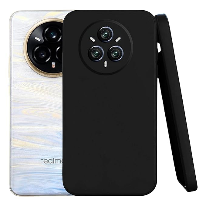 BestCase® Husa pentru Realme 14 Pro Plus 5G, Slim SIlicon 0.8MM, Protectie Camera, Rezistenta la uzura, Negru mat