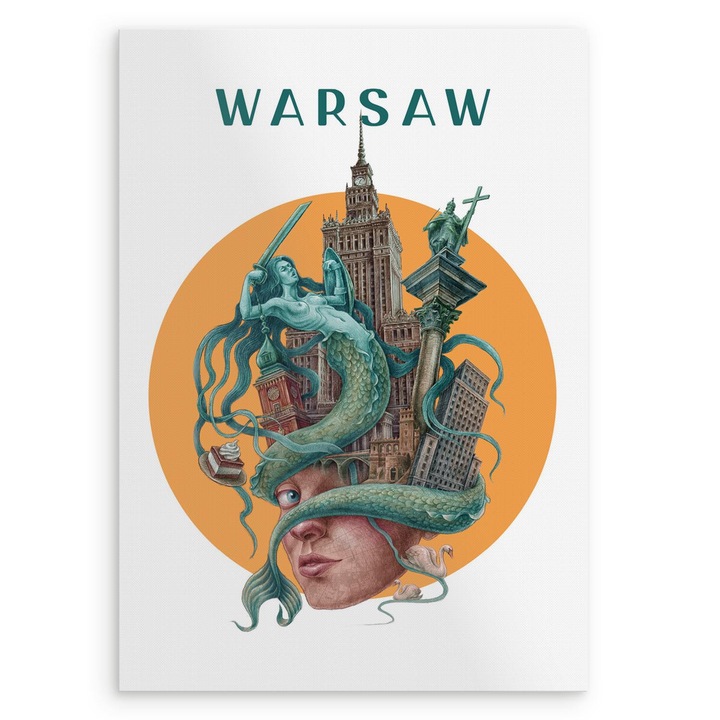 Tablou, Wallfluent, Plakat Varsovia, 59, 5x84cm, decoratiune urbana