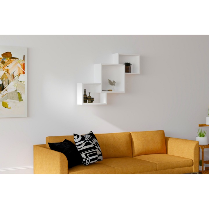 Fali polcok, Urban Craft, UnicUtil, 98 x 72 x 19 cm, Fehér