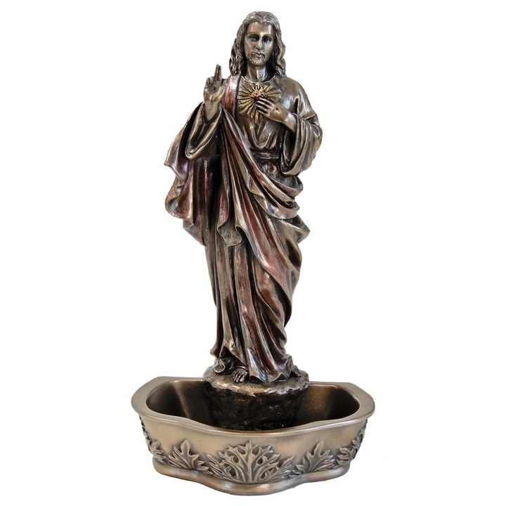 Kropielnica Duhului Sfant cu o figura a lui Iisus - Veronese, Simbol al Credintei si Devotamentului 22, 5 cm