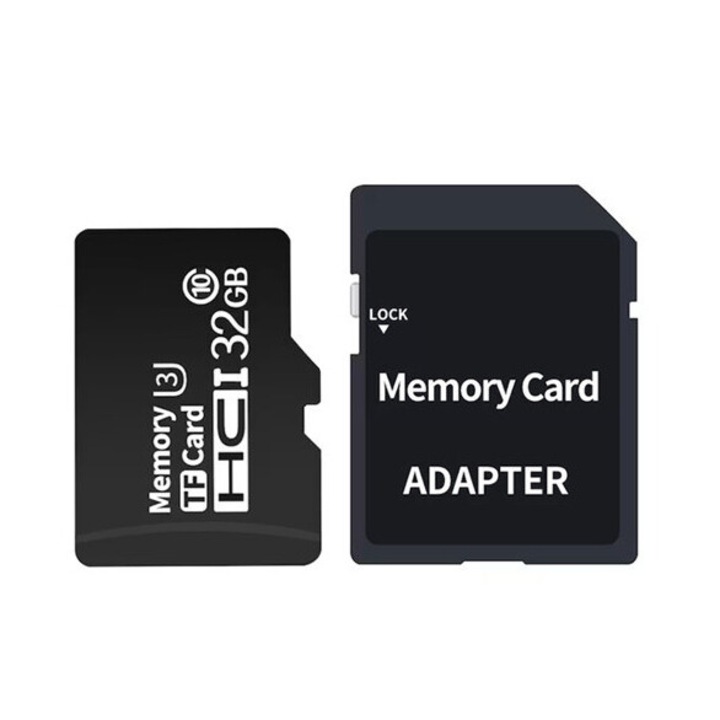 Карта памет Rqiurpn 32GB Micro SD, скорост на запис 15MB/s, скорост на четене 80MB/s, водоустойчива, с SD адаптер