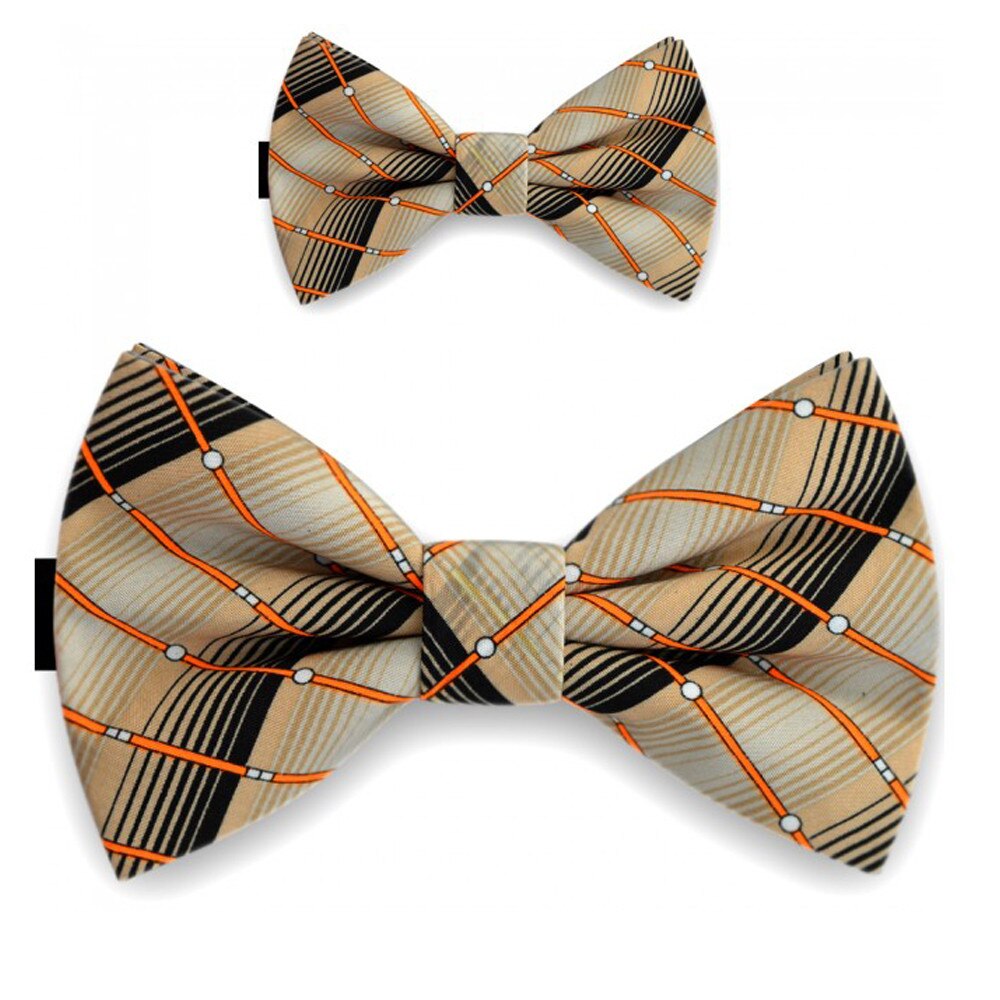 Papioane tata fiu, bej, dungat, model buline albe