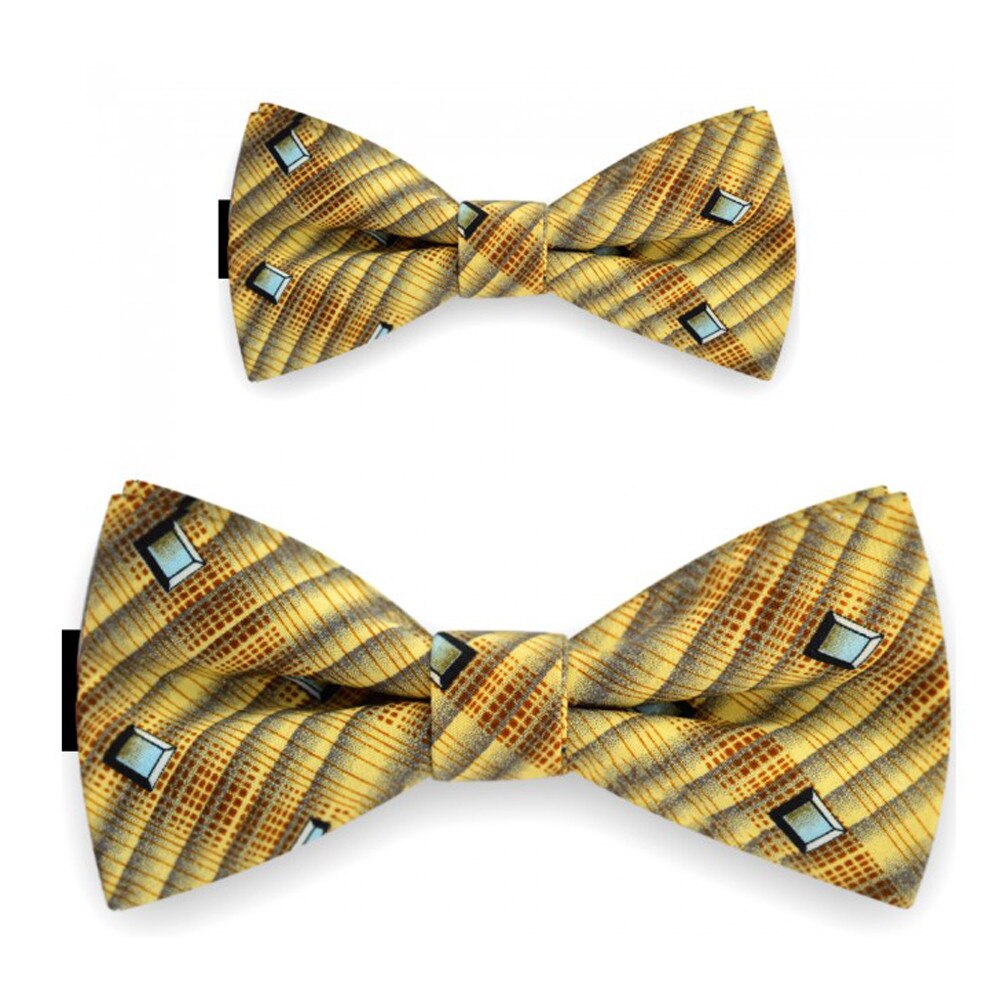 Papioane tata fiu, galben, model cuburi