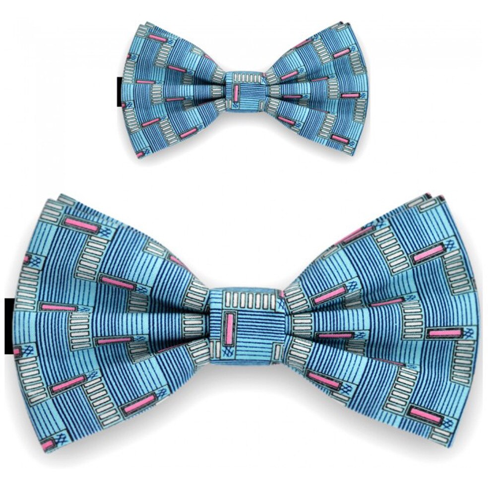 Papioane tata fiu, albastru, model stil futurist