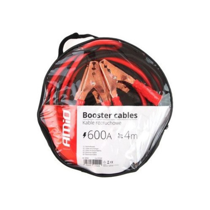 Токоизправителни кабели 600A, AMIO, 4м, розови