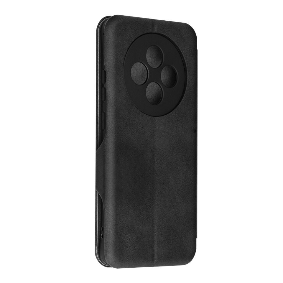 Husa pentru Oppo Reno12 F 5G / Reno12 FS 5G / Reno12 F 4G / Reno12 FS 4G, SKYDDAR INNOVATION, Safe Wallet tip carte din Piele Ecologica, Suport Carduri, Inchidere Magnetica, Negru, set cu sticker