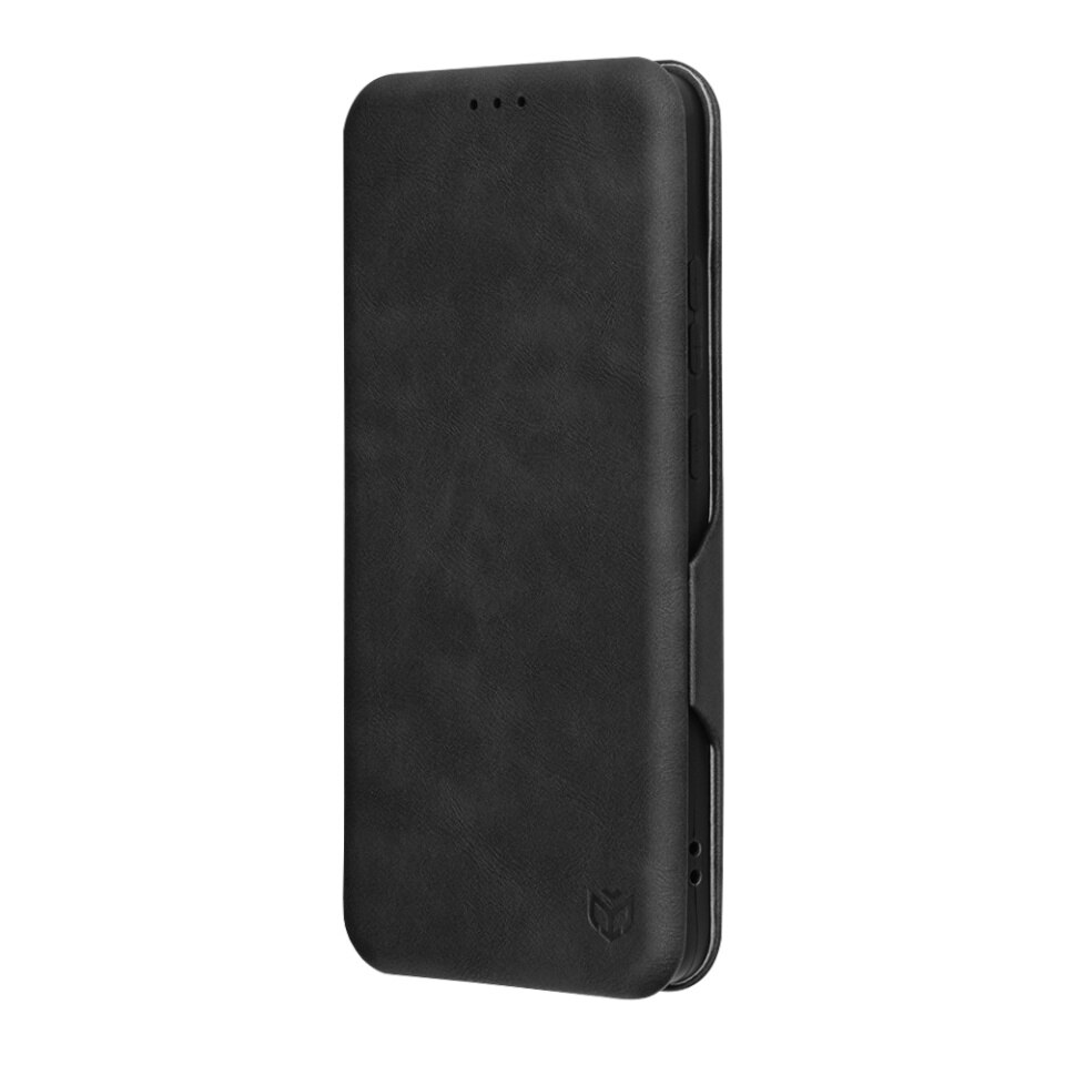 Husa pentru Oppo Reno12 F 5G / Reno12 FS 5G / Reno12 F 4G / Reno12 FS 4G, SKYDDAR INNOVATION, Safe Wallet tip carte din Piele Ecologica, Suport Carduri, Inchidere Magnetica, Negru, set cu sticker