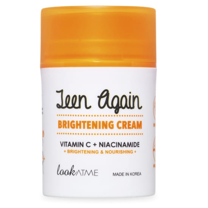 Crema de zi hidratanta iluminatoare Teen Again, Look At Me, 50 ml