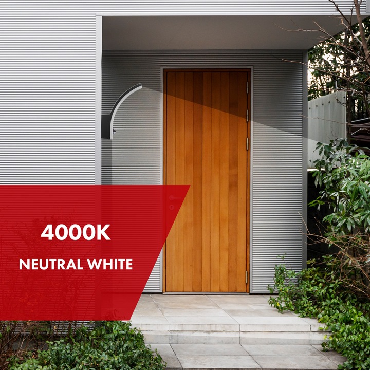 2 db-os kültéri LED fali lámpa szett PIR érzékelővel, Maclean MCE512 B, 20W, IP65, 2000lm, semleges fehér 4000K, fekete