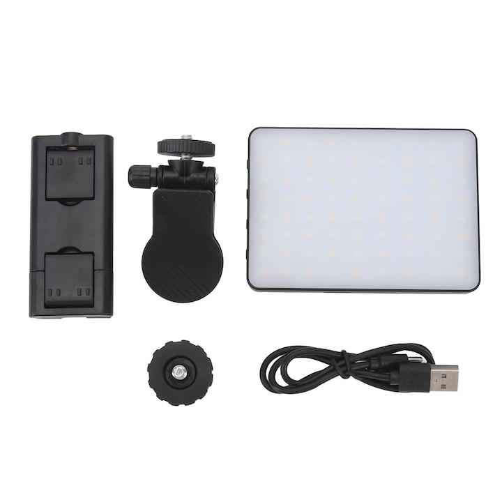 Lumina webcam cu culori, incarcare Type C, design clip-on