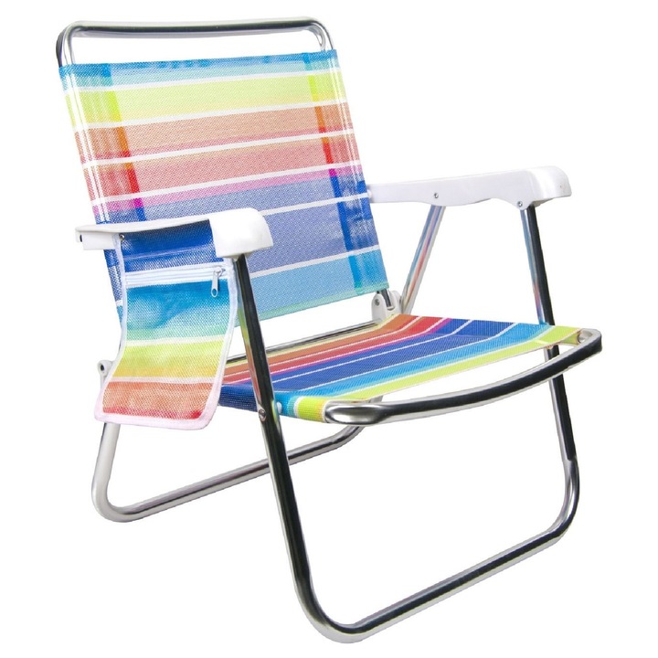 Scaun pliant de plaja, multicolor, 60x61x63cm