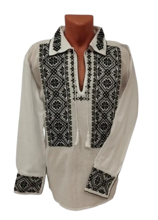 Ie traditionala, pentru Barbati, negru-alb