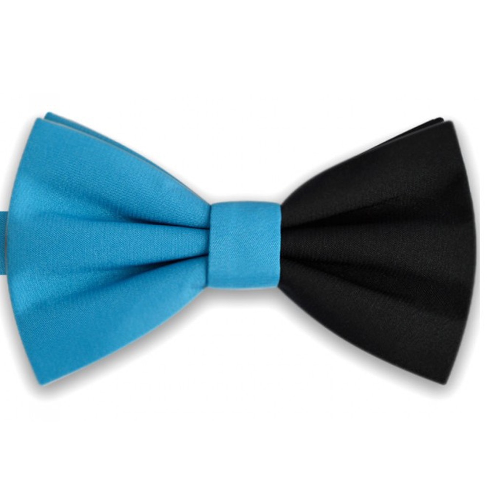 Papion bicolor, bleu - negru