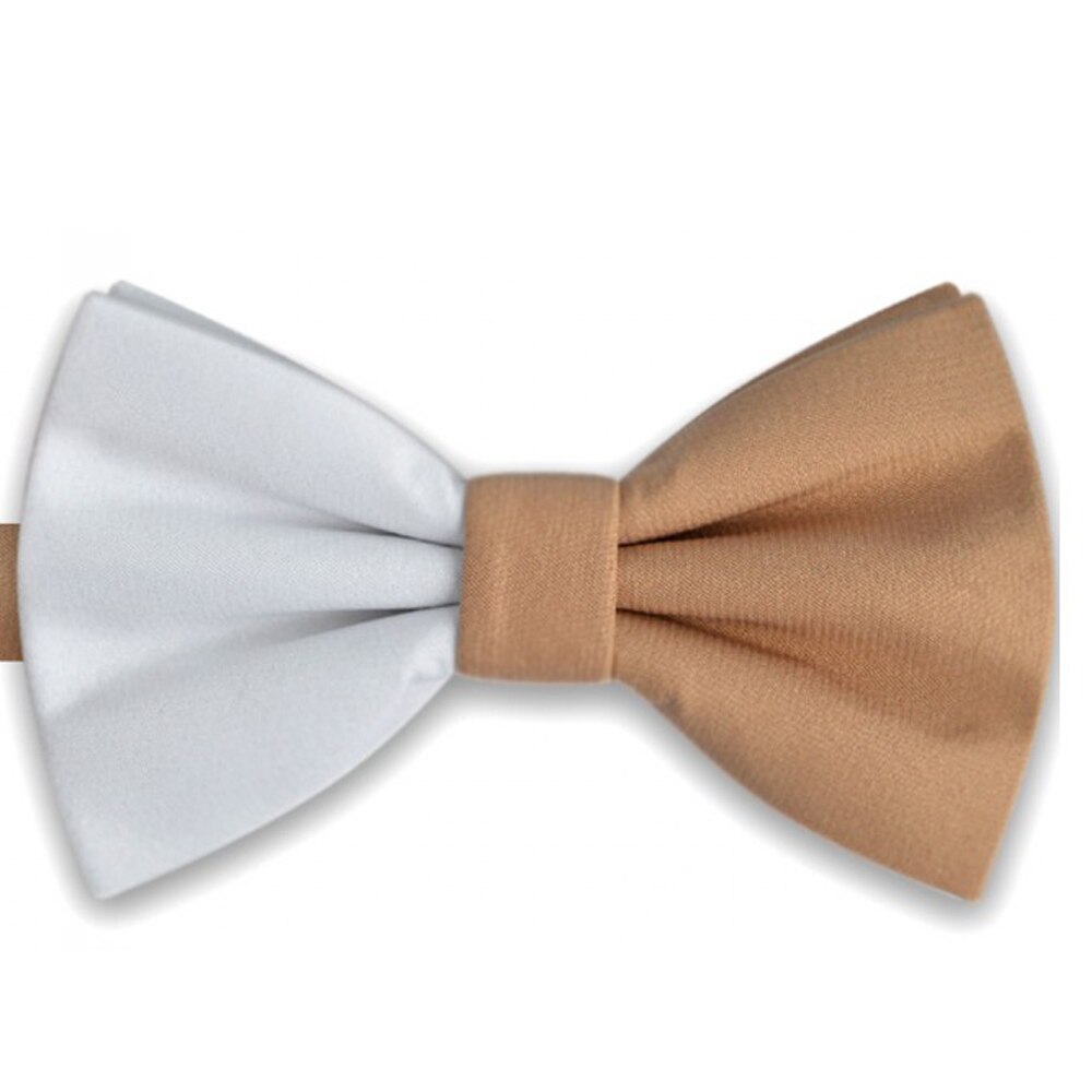 Papion bicolor, alb - bej