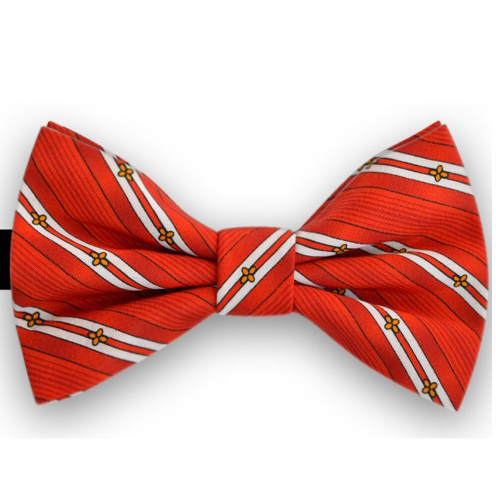 Papion rosu infocat,model floral, butterfly