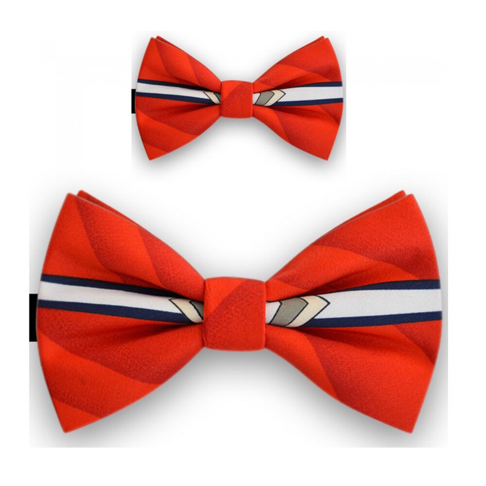 Papioane tata fiu, rosu infocat, model dungi late